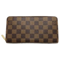 ☆☆ LOUIS VUITTON ルイヴィトン ダミエ ジッピーウォレット N41661 エベヌ ラウンドファスナー長財布 Bランク