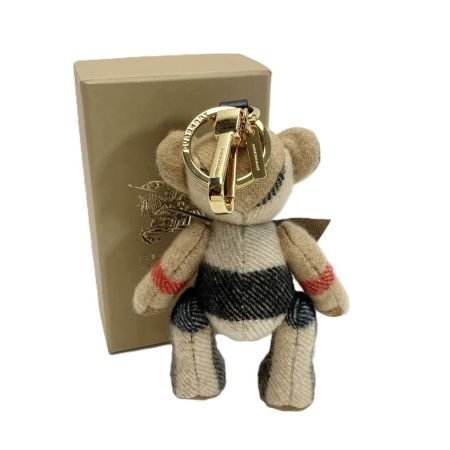  BURBERRY バーバリー ベアチャーム チェック カシミヤ ブラウン 箱付