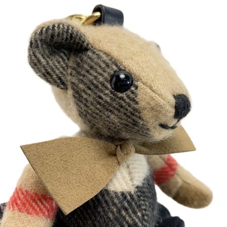 BURBERRY バーバリー ベアチャーム チェック カシミヤ ブラウン 箱付
