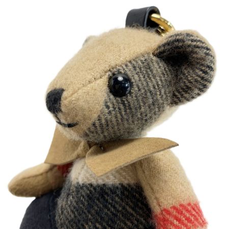  BURBERRY バーバリー ベアチャーム チェック カシミヤ ブラウン 箱付