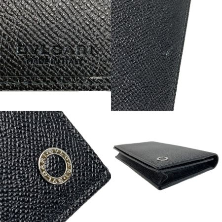  BVLGARI ブルガリ BB MAN ブルガリ・ブルガリ マン ロゴリング 30398 ブラック グレインレザー 2つ折り長財布  箱有