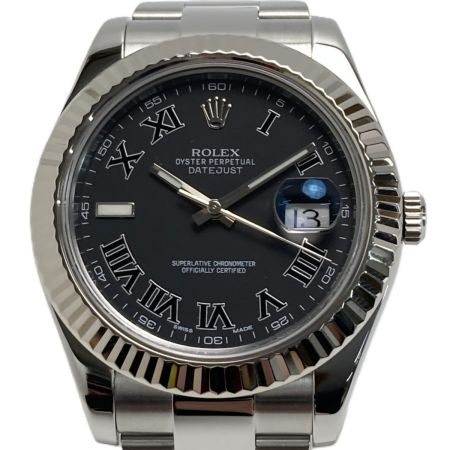 ROLEX ロレックス デイトジャスト2 ローマン 116334 ブラック 自動巻き メンズ 腕時計 箱有