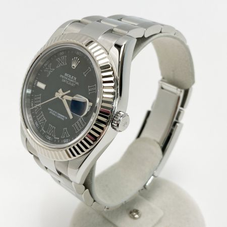 ROLEX ロレックス デイトジャスト2 ローマン 116334 ブラック 自動巻き メンズ 腕時計 箱有