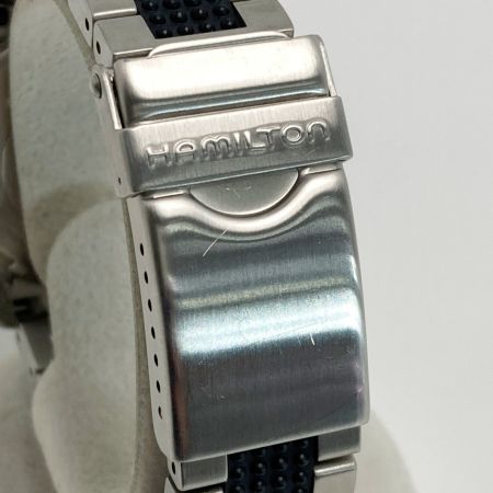  HAMILTON ハミルトン カーキ デイト 6301 ブラック クォーツ メンズ 腕時計 Khaki