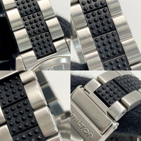  HAMILTON ハミルトン カーキ デイト 6301 ブラック クォーツ メンズ 腕時計 Khaki