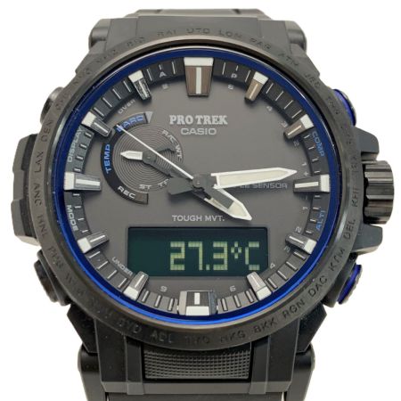  CASIO カシオ PRO TREK 世界6局対応電波ソーラーウォッチ  PRW-61FC-1JF ブラック 箱有