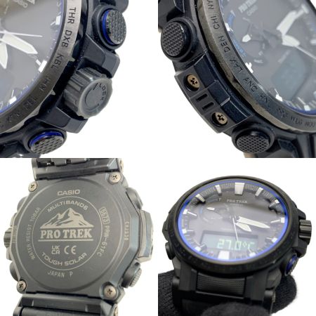  CASIO カシオ PRO TREK 世界6局対応電波ソーラーウォッチ  PRW-61FC-1JF ブラック 箱有