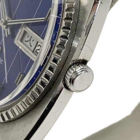  SEIKO セイコー ロードマチック デイデイト 23石 5606-7110 ブルー 自動巻き メンズ 腕時計 LORD MATIC