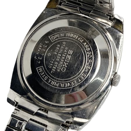  SEIKO セイコー ロードマチック デイデイト 23石 5606-7110 ブルー 自動巻き メンズ 腕時計 LORD MATIC