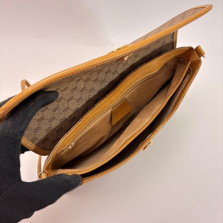 GUCCI グッチ ショルダーバッグ マイクロGG レザー 14.001.5364 ベージュ レディース ゴールド金具