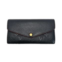 LOUIS VUITTON ルイヴィトン 2つ折り長財布 ポルトフォイユ・サラ M62125 ネイビー 保存袋有 Bランク