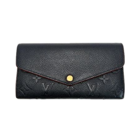 LOUIS VUITTON ルイヴィトン 2つ折り長財布 ポルトフォイユ・サラ M62125 ネイビー 保存袋有