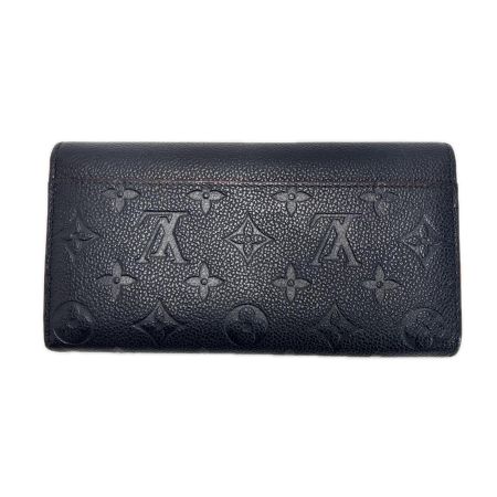 LOUIS VUITTON ルイヴィトン 2つ折り長財布 ポルトフォイユ・サラ M62125 ネイビー 保存袋有