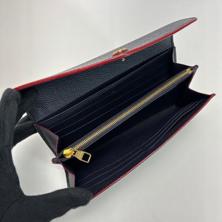 LOUIS VUITTON ルイヴィトン 2つ折り長財布 ポルトフォイユ・サラ M62125 ネイビー 保存袋有