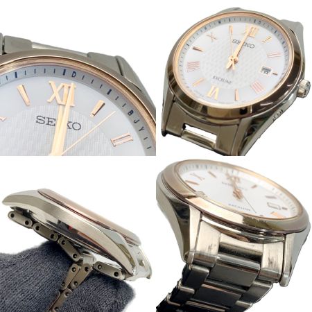  SEIKO セイコー EXCELINE エクセリーヌ 1B32-0AC0 腕時計 電波ソーラー レディース