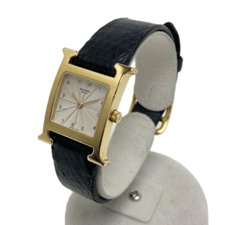  HERMES エルメス Hウォッチ HH1.201 シルバー クォーツ レディース 腕時計 箱有