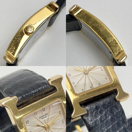  HERMES エルメス Hウォッチ HH1.201 シルバー クォーツ レディース 腕時計 箱有