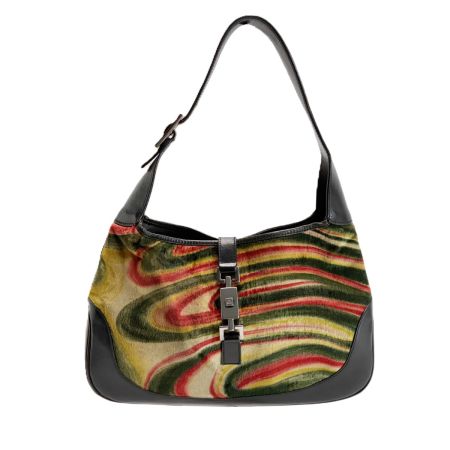  GUCCI グッチ ベロア ジャッキー オールドグッチ ベルベット  001･3306 マルチカラー ワンショルダーバッグ