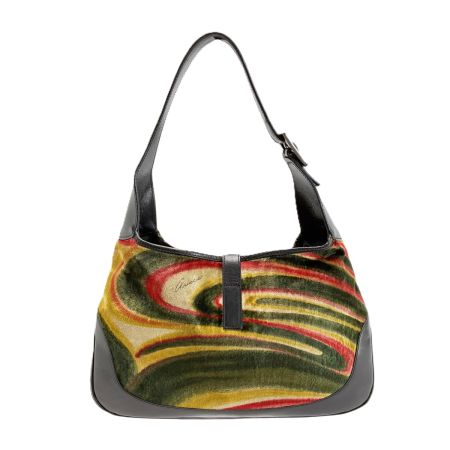  GUCCI グッチ ベロア ジャッキー オールドグッチ ベルベット  001･3306 マルチカラー ワンショルダーバッグ