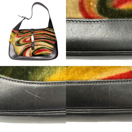  GUCCI グッチ ベロア ジャッキー オールドグッチ ベルベット  001･3306 マルチカラー ワンショルダーバッグ