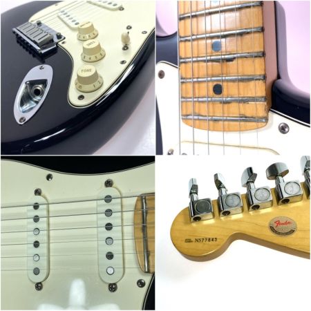  FENDER USA フェンダーUSA エレキギター AM STD STRAT MN BLK ハードケース付き