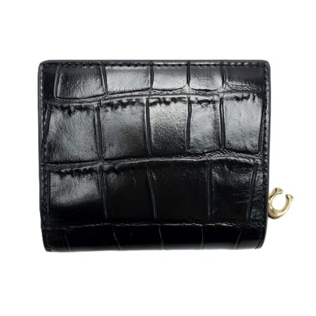  COACH コーチ エンボス スナップウォレット C6092 ブラック 2つ折り財布 レディース