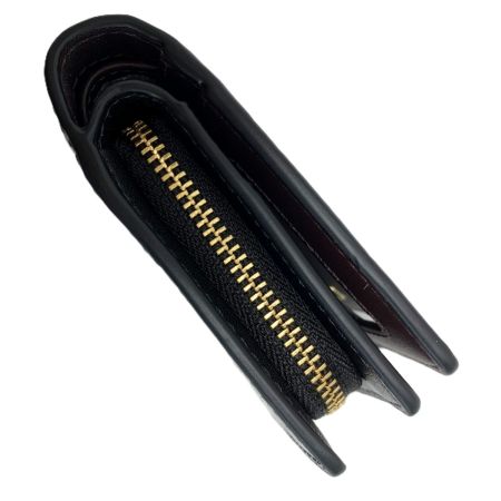  COACH コーチ エンボス スナップウォレット C6092 ブラック 2つ折り財布 レディース