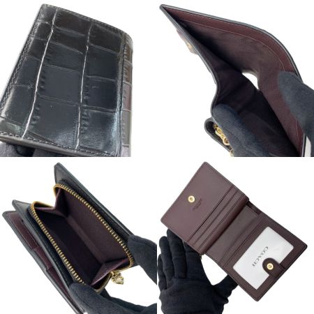  COACH コーチ エンボス スナップウォレット C6092 ブラック 2つ折り財布 レディース