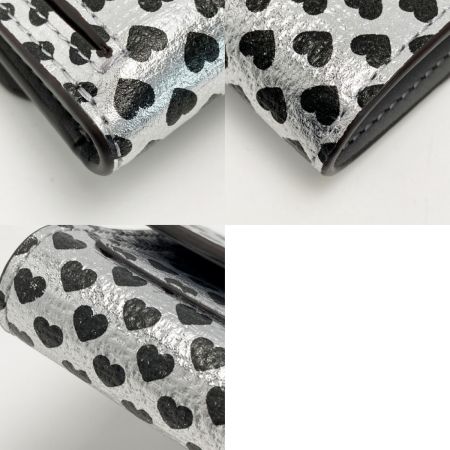  COACH コーチ ミラ スモール フラップ ウォレット・ハート プリント CDZ84 シルバー 3つ折り財布