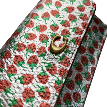  COACH コーチ エッセンシャル ミニ トライフォールド ウォレット・ストロベリー プリント CDZ85 SV レディース 三つ折り財布
