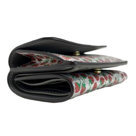  COACH コーチ エッセンシャル ミニ トライフォールド ウォレット・ストロベリー プリント CDZ85 SV レディース 三つ折り財布