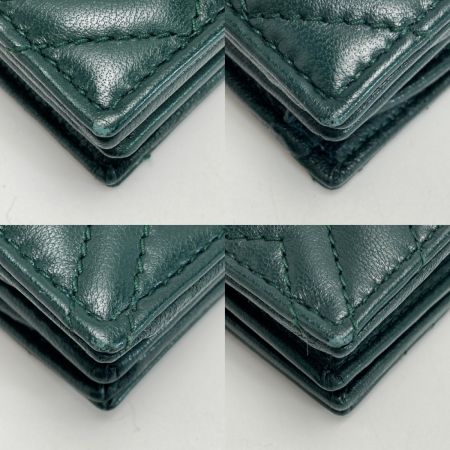  GUCCI グッチ GGマーモント ダブルG カードケース ウォレット 466492 グリーン 2つ折り財布 箱・布袋有