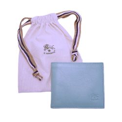 ☆☆ IL BISONTE イルビゾンテ 2つ折り財布 レザー グリーン レディース 袋付き Bランク