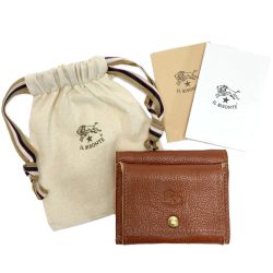 ☆☆ IL BISONTE イルビゾンテ 3つ折り財布 レザー ウォレット ブラウン 袋有 Bランク