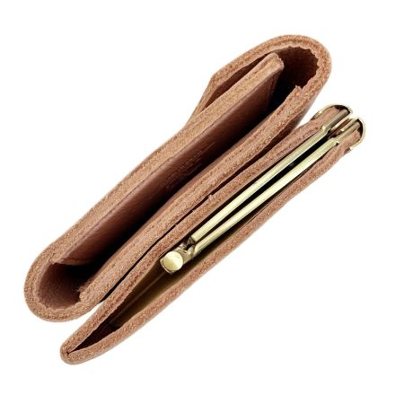  IL BISONTE イルビゾンテ 2つ折り財布 レザー 牛革 ピンク 袋有