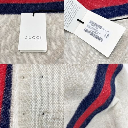 GUCCI グッチ GG柄 シェリーライン マフラー 570603 3GB18 ベージュ ウール75％ アルパカ25％