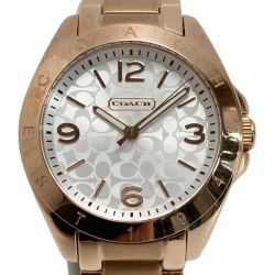 COACH コーチ シグネチャー CA.67.7.34.0691 ホワイト クォーツ レディース 腕時計 Bランク