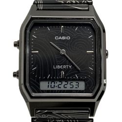 ☆☆ CASIO カシオ リバティ コラボモデル AQ-230EBLT-1AJR ブラック クォーツ 腕時計 箱・取説有 LIBERTY Bランク