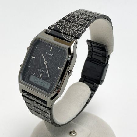  CASIO カシオ リバティ コラボモデル AQ-230EBLT-1AJR ブラック クォーツ 腕時計 箱・取説有 LIBERTY