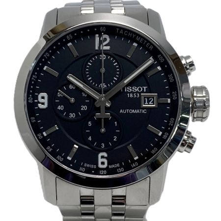  TISSOT ティソ クロノグラフ デイト T055427A ブラック 自動巻き メンズ 腕時計 箱有