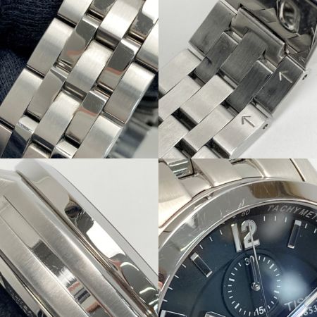  TISSOT ティソ クロノグラフ デイト T055427A ブラック 自動巻き メンズ 腕時計 箱有