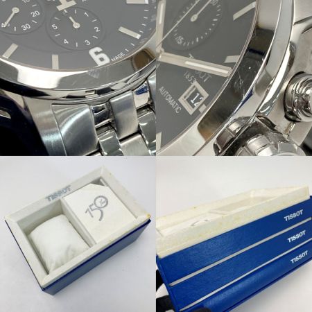  TISSOT ティソ クロノグラフ デイト T055427A ブラック 自動巻き メンズ 腕時計 箱有