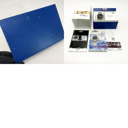  TISSOT ティソ クロノグラフ デイト T055427A ブラック 自動巻き メンズ 腕時計 箱有