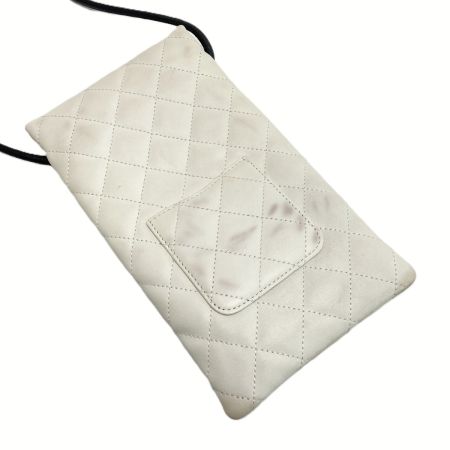  CHANEL シャネル ココマーク カンボンライン ショルダーバッグ ホワイト パイソン カーフ