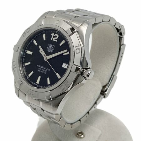  TAG HEUER タグホイヤー アクアレーサー デイト WAF2110 ブラック 自動巻き メンズ 腕時計 箱・取説有