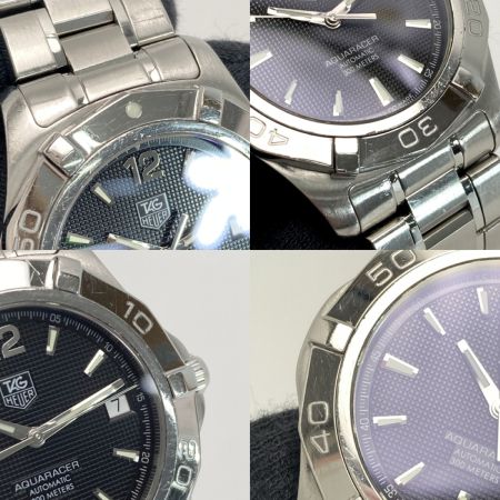  TAG HEUER タグホイヤー アクアレーサー デイト WAF2110 ブラック 自動巻き メンズ 腕時計 箱・取説有
