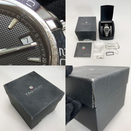  TAG HEUER タグホイヤー アクアレーサー デイト WAF2110 ブラック 自動巻き メンズ 腕時計 箱・取説有