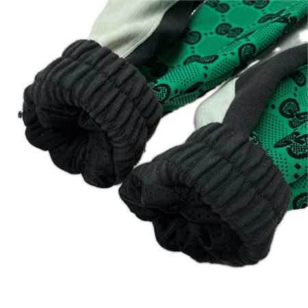 GUCCI グッチ プルオーバーパーカー 総柄 SIZE S 752154 XJFSK ブラック×グリーン メンズ