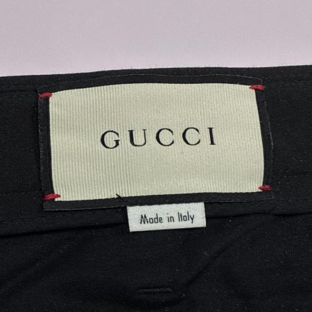 GUCCI グッチ サイドラインギャバジンストレッチパンツ SIZE 44 495695 Z7576 ブラック メンズ