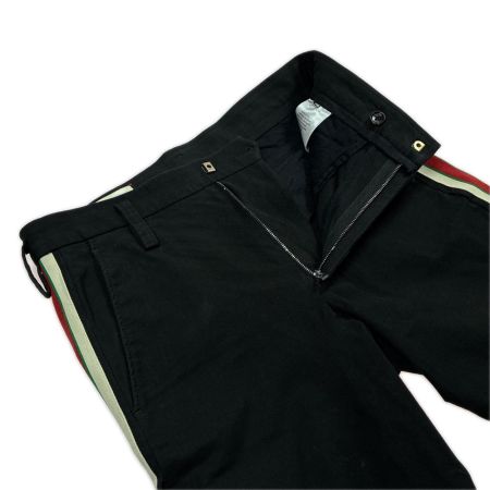 GUCCI グッチ サイドラインギャバジンストレッチパンツ SIZE 44 495695 Z7576 ブラック メンズ